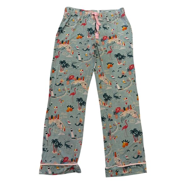 Spartina 449 Florida Mermaid Vacation Print Pajama Sleep Pants Size Small - Picture 1 of 8